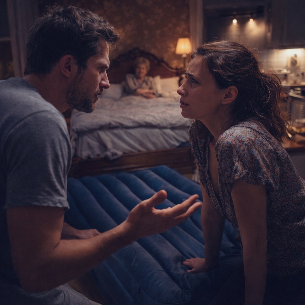 К нам на месяц приезжает моя мама, она поругалась с отцом! И я решил, что она будет спать в нашей спальне, на ортопедическом матрасе